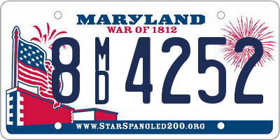 MD license plate 8MD4252