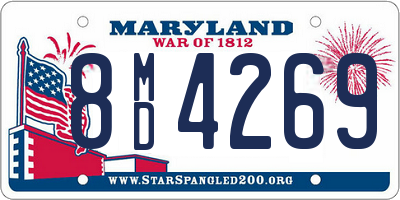 MD license plate 8MD4269