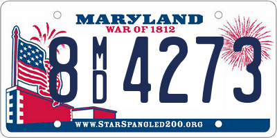 MD license plate 8MD4273