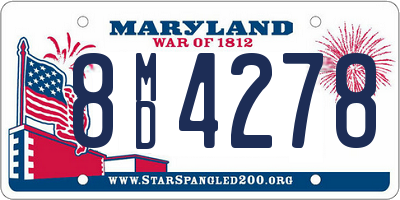 MD license plate 8MD4278