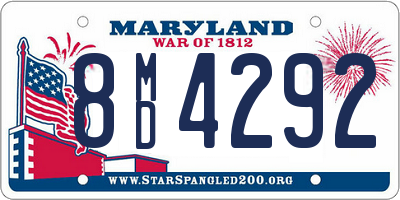 MD license plate 8MD4292