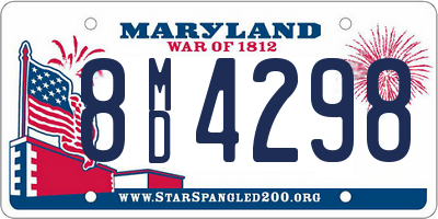 MD license plate 8MD4298