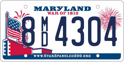 MD license plate 8MD4304