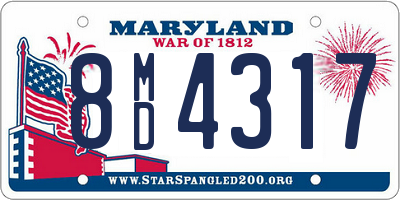 MD license plate 8MD4317