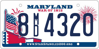 MD license plate 8MD4320
