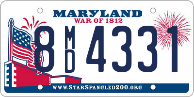 MD license plate 8MD4331