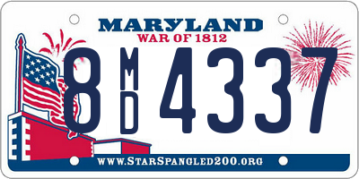 MD license plate 8MD4337
