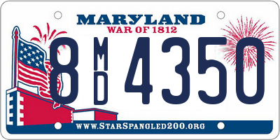 MD license plate 8MD4350