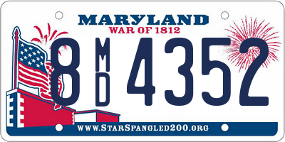MD license plate 8MD4352