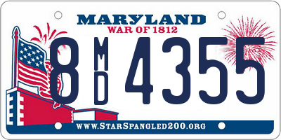 MD license plate 8MD4355