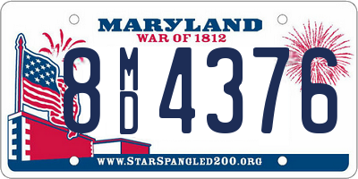 MD license plate 8MD4376