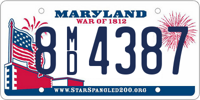MD license plate 8MD4387