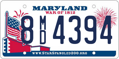 MD license plate 8MD4394