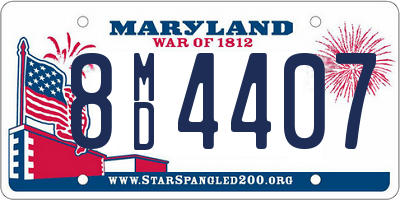 MD license plate 8MD4407