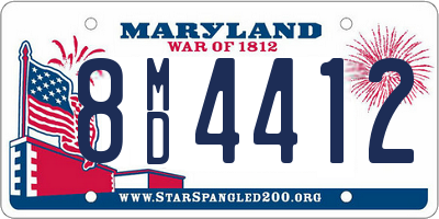 MD license plate 8MD4412