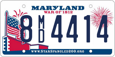 MD license plate 8MD4414