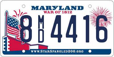 MD license plate 8MD4416