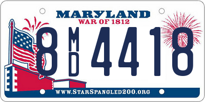 MD license plate 8MD4418