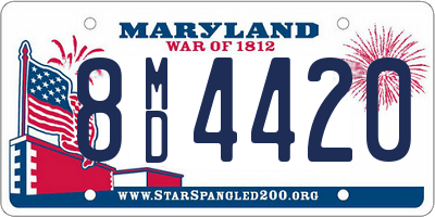 MD license plate 8MD4420