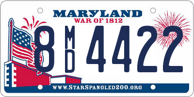 MD license plate 8MD4422