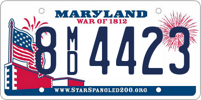 MD license plate 8MD4423