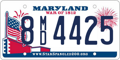 MD license plate 8MD4425