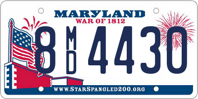 MD license plate 8MD4430