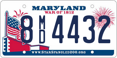 MD license plate 8MD4432