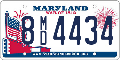 MD license plate 8MD4434