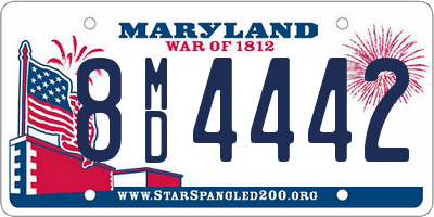 MD license plate 8MD4442