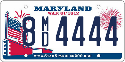 MD license plate 8MD4444