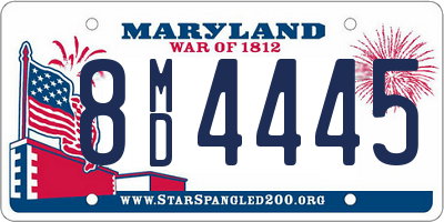 MD license plate 8MD4445