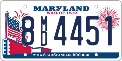 MD license plate 8MD4451