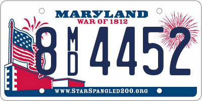 MD license plate 8MD4452