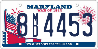 MD license plate 8MD4453