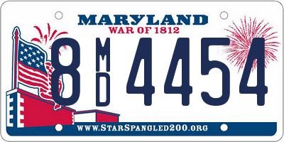 MD license plate 8MD4454