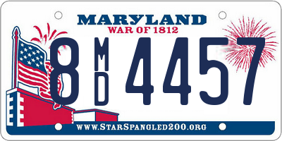 MD license plate 8MD4457