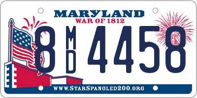 MD license plate 8MD4458