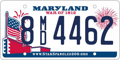 MD license plate 8MD4462