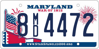 MD license plate 8MD4472