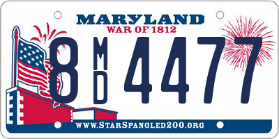 MD license plate 8MD4477