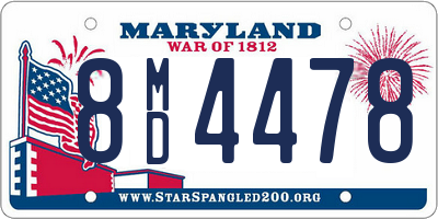 MD license plate 8MD4478