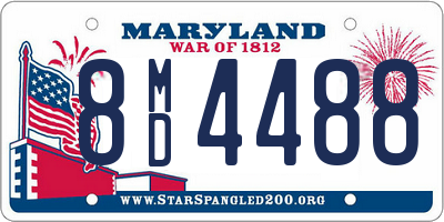 MD license plate 8MD4488