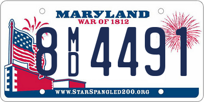 MD license plate 8MD4491