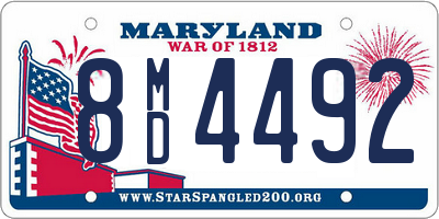 MD license plate 8MD4492