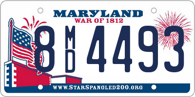 MD license plate 8MD4493