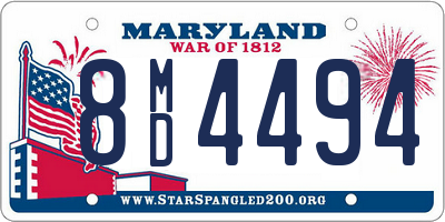 MD license plate 8MD4494