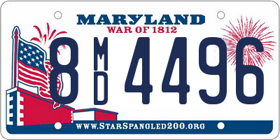 MD license plate 8MD4496