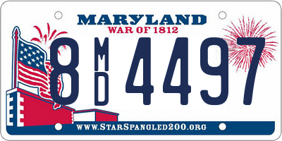 MD license plate 8MD4497