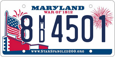 MD license plate 8MD4501